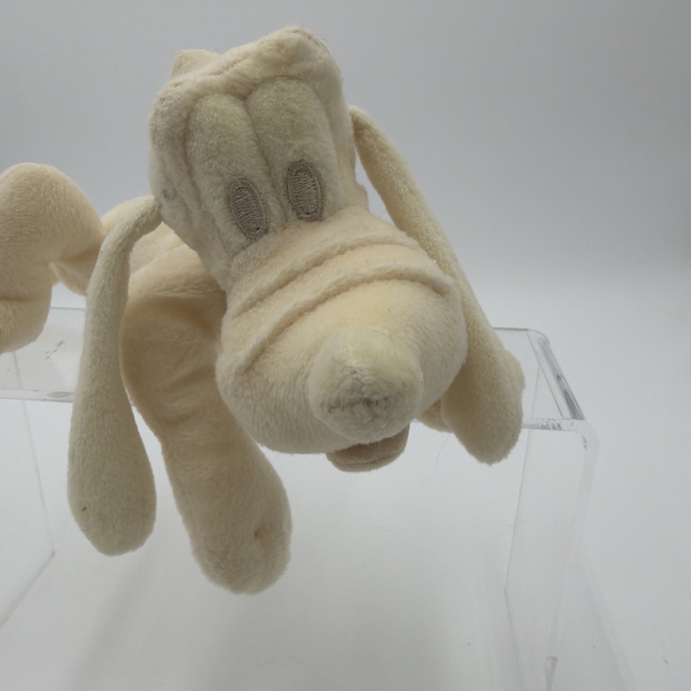 Vintage Walt Disney World Pluto Plush‎ Cream Off-white Color Early 2000s